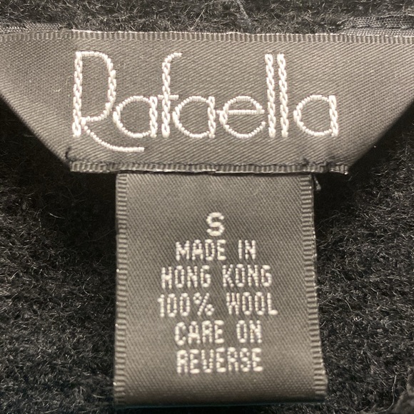 Vintage Rafaella 100% Wool Black Jacket Size Small - Picture 2 of 8